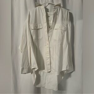 Aerie Over-Sized White Button Down